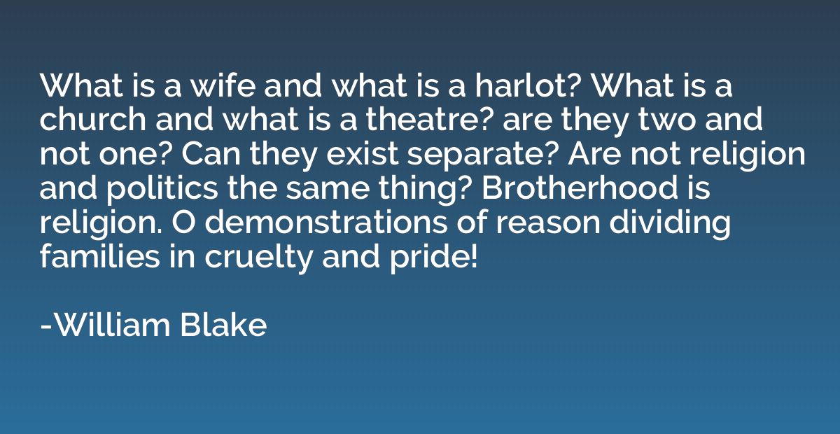 What is a wife and what is a harlot? What is a church and wh